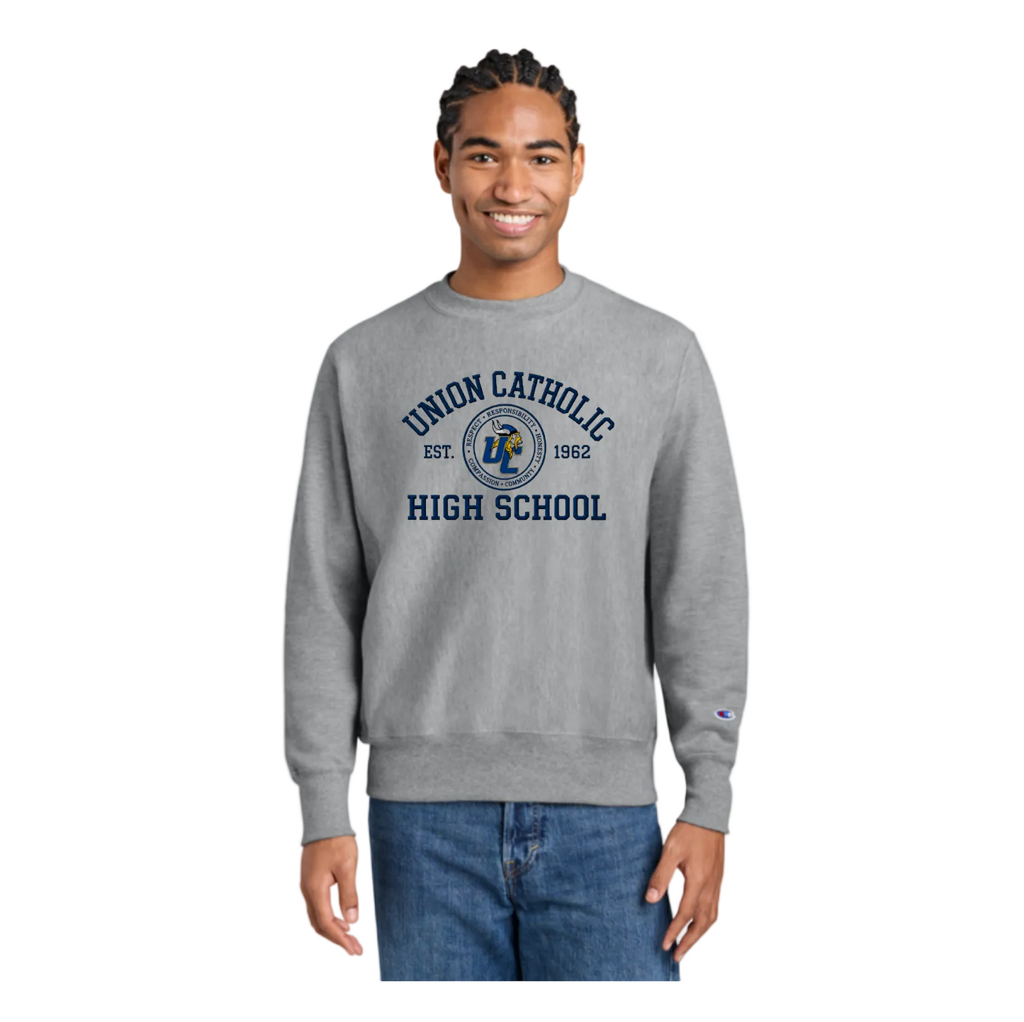 Champion® Reverse Weave® Crewneck Sweatshirt- Embroidery Logo