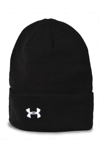 New UA - Roll Up Cuff Black Beanie- UC PVC Logo