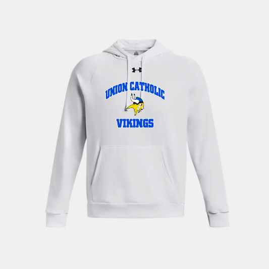 Under Armour White Hustle Fleece Hoodie