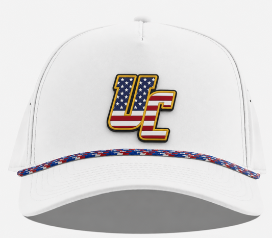 Branded Bills Union Catholic USA Curved 5 Panel Rope Hat- PVC Logo