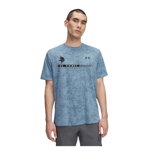 (New ) Men's UA Tech Performance Tee-Blue/Smoke