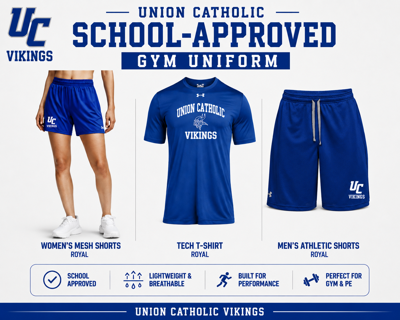 Union Catholic High School - Under Armour - Gym Uniform Approved